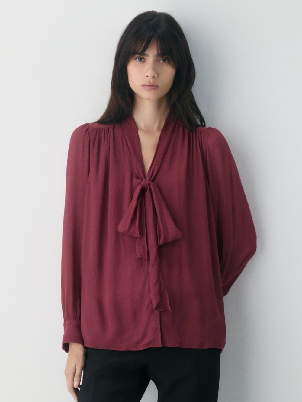 Wilfred Rococo Pleated Chiffon Blouse NWT